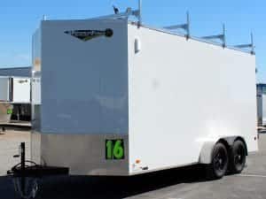 Enclosed Cargo Trailer 2025 7' X 16' w/Ladder Racks & 7' Interior #6927