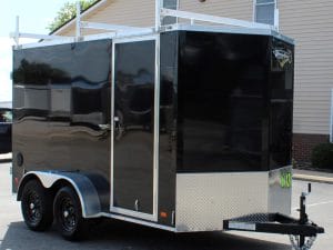 Enclosed Cargo Trailers For Sale 2025 6' X 12' Ladder Racks Slant V-Nose #8959