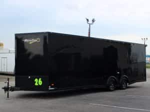 Enclosed Car Hauler 2025 26' Blaze Finished 7' Interior & Rear Wing #9138