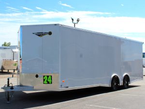 Enclosed Car Hauler 2025 24' Aluminum Blaze w/Aluminum Wheels/Rear Wing & Finished Interior #9500