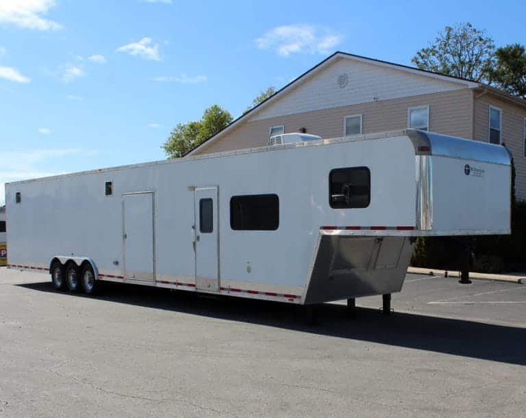 48ft. Used Car Hauler with Living Quarters Front Curbside View