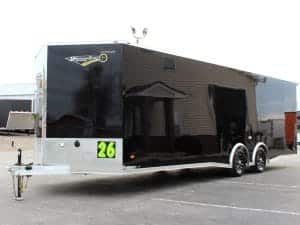 Enclosed Car Hauler 2025 26' Aluminum Blaze Finished 7' Interior & Rear Wing #8571