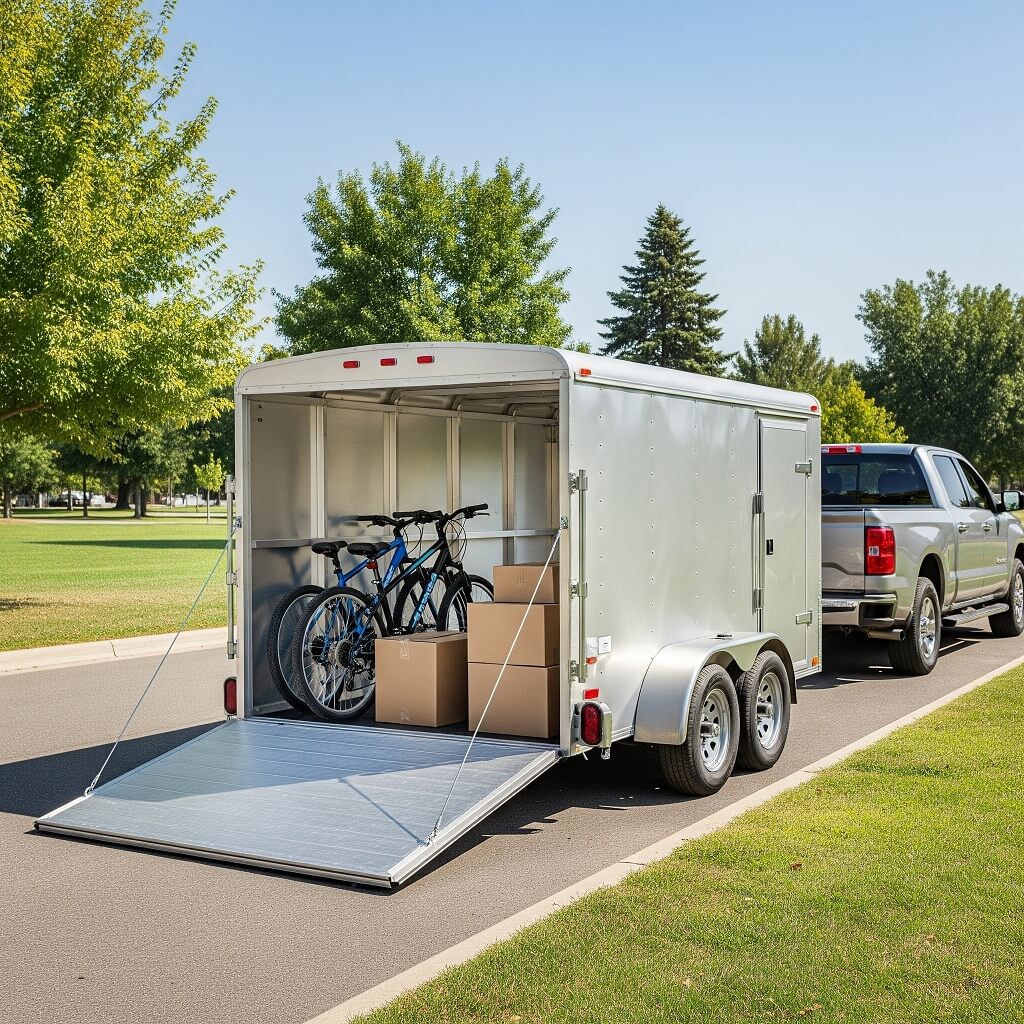 An aluminum trailer for light hauling