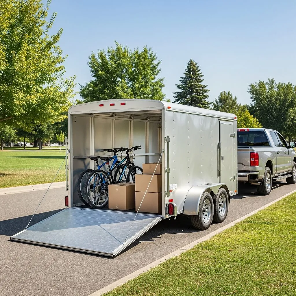 An aluminum trailer for light hauling