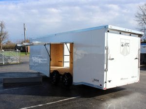 Enclosed ATC Car Trailer 2025 24' Aluminum ROM 450 w/Large Escape Door & Removable Wheelbox #3640
