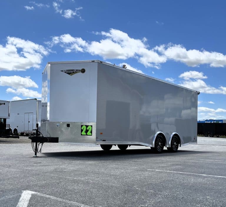 22ft. Car Hauler Trailer Front Roadside View #7740