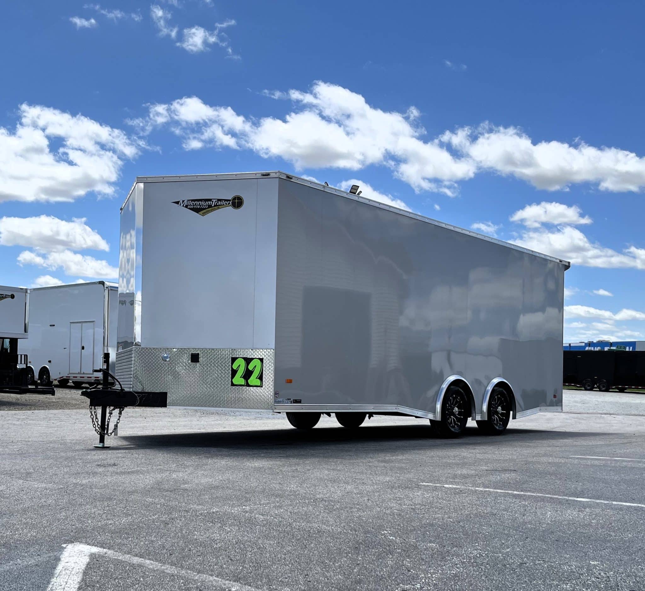 22ft. Car Hauler Trailer Front Roadside View #7740