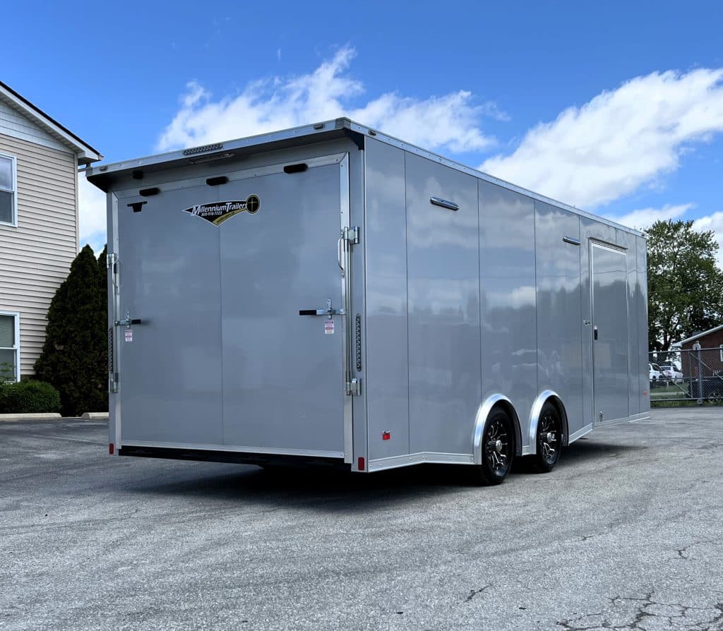 22ft. Car Hauler Trailer Rear Curbside View #7740