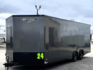 Enclosed Car Hauler 2025 24' Blaze w/Finished Interior/Aluminum Wheels & Rear Wing #8635