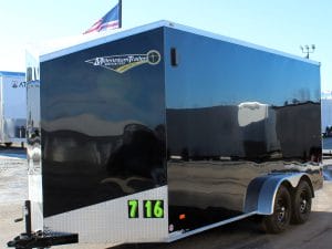 Enclosed Cargo Trailers 2025 7' X 16' Scout w/Ramp Door & 7' Interior #8226