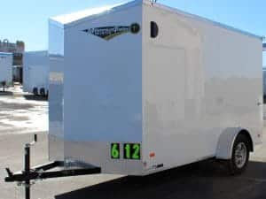 Enclosed Cargo Trailer 2025 6' X 12' Hero w/Ramp Door & Aluminum Wheels #7947