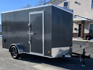 Enclosed Cargo Trailer 2025 6ft. X 12ft. Hero w/Aluminum Wheels & Ramp Door #7886
