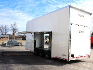 Enclosed ATC Car Trailer 2025 26' Aluminum Stacker ROM 800 #4392