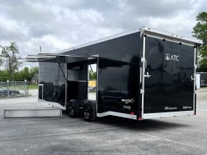 Enclosed ATC Car Trailer 2025 24' Aluminum ROM 450 Large Escape Door & LifeTrac #4911