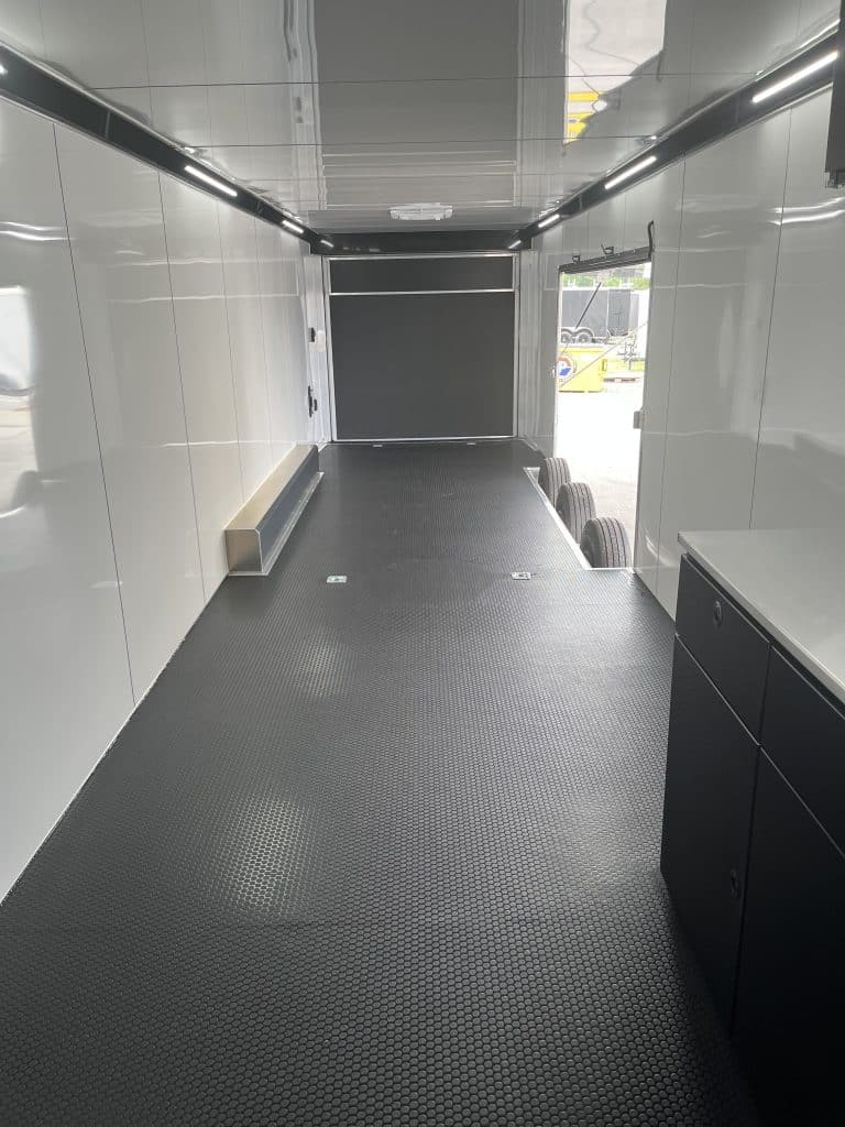 Interior view facing rear ramp door