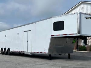 Enclosed Gooseneck Trailer 2025 48ft. Platinum w/Large Corner Bathroom, Aluminum Wheels, & More! 0188