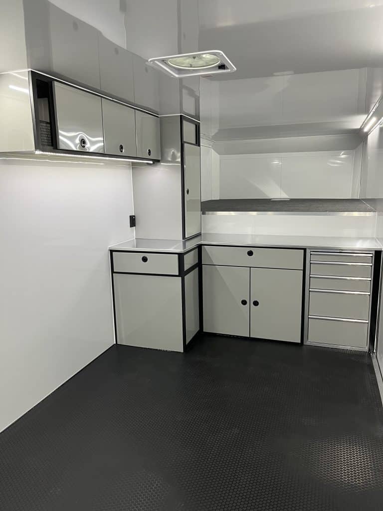 Upper and lower cabinets