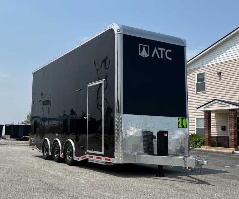 Road side of black ATC 24' stacker