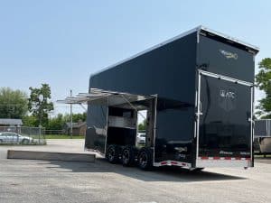 Rear and passenger side of 24' Black ATC stacker