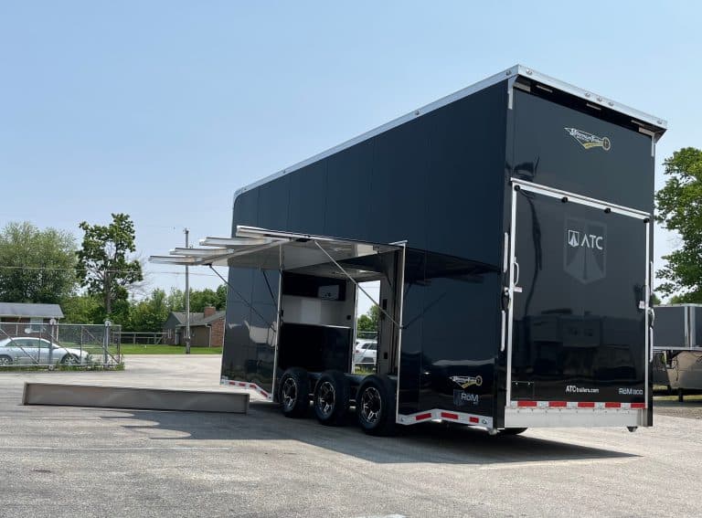 Rear and passenger side of 24' Black ATC stacker