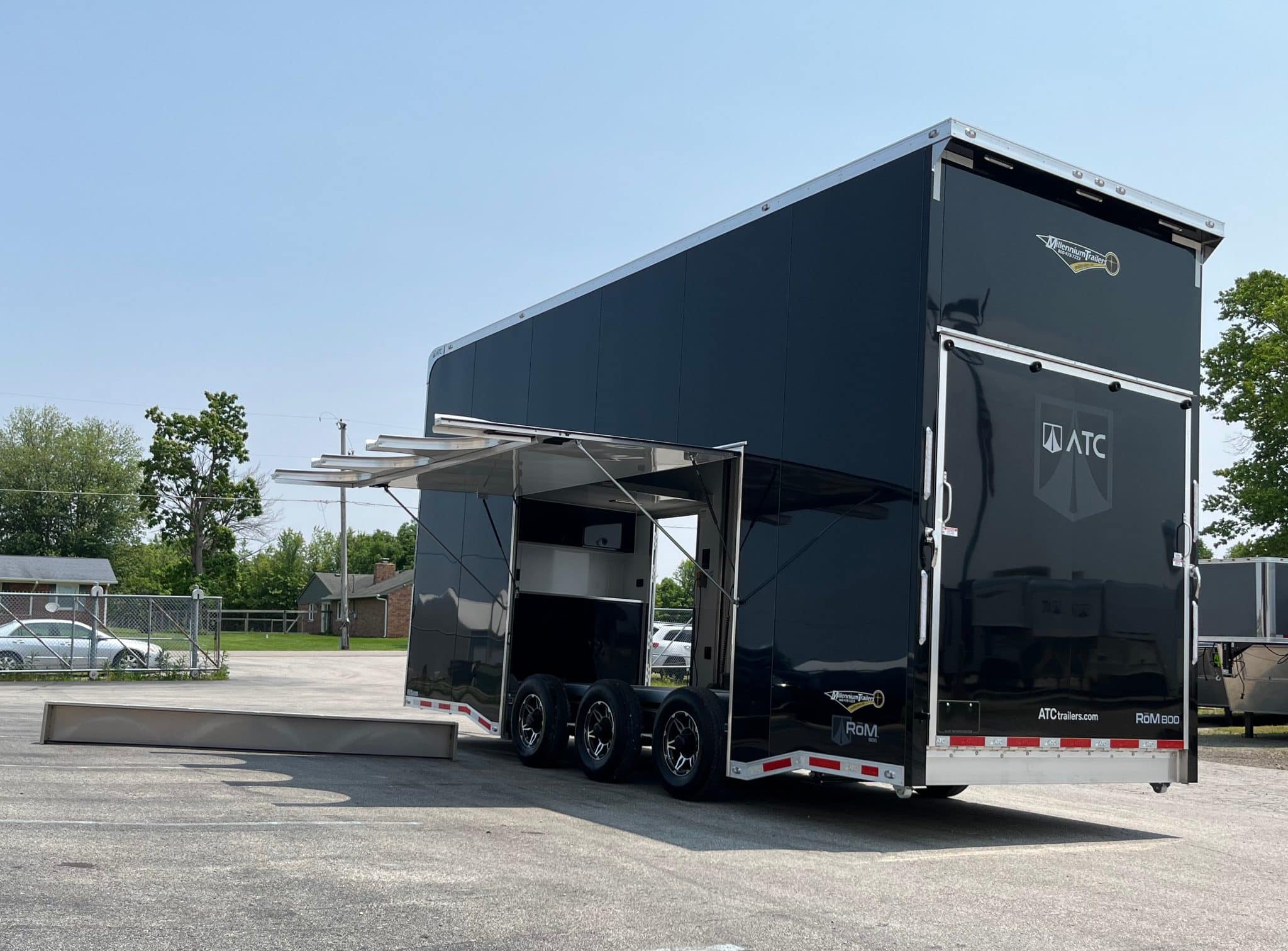 Rear and passenger side of 24' Black ATC stacker