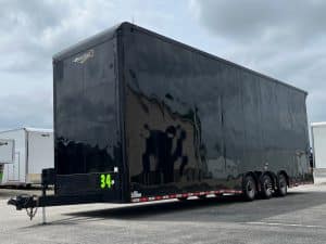 Used Enclosed Stacker Trailer 2025 34ft. Aluminum Auto Master w/16ft. Titan Lift 4201