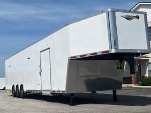 Enclosed Gooseneck Trailer 2026 44ft. Platinum Car Hauler w/Finished Interior & Aluminum Wheels 0026