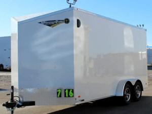 Enclosed Cargo Trailer 2025 7ft. X 16ft. Hero w/Slant Wedge V-Nose & Aluminum Wheels 0010
