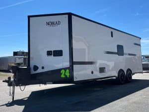 Enclosed Trailer Toy Hauler with Living Quarters 2025 24ft. Nomad, Sleeps 6! 4218