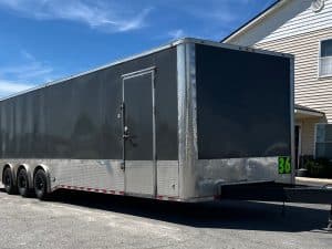 Used Enclosed Car Trailer 2023 36ft. Freedom Spirit Hauler w/HD Ramp Door & 144ft. Recessed E-Track 2661