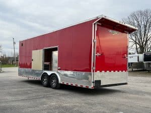 Enclosed Car Hauler 2026 24ft. Econo-Max 7k Axles, 8ft. Interior, Alum Wheels, Rear Wing, Toolbox & Cabinets 9255