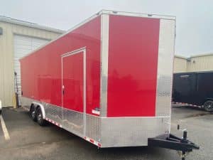 Enclosed Car Hauler 2026 24ft. Econo-Max 7k Axles, 8ft. Interior, Alum Wheels, Rear Wing, Toolbox & Cabinets 9255