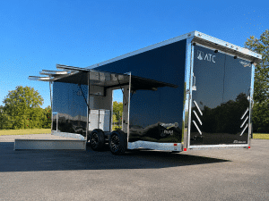 Enclosed ATC Car Trailer 2027 24ft. Aluminum ROM 550 w/Large Escape Door & LifeTrac 7363