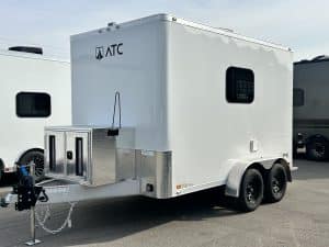 Enclosed ATC 2026 7ft. X 12ft. Aluminum PRO 300F Fiber Optic Splicing Trailer w/Generator 5581