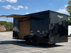 Used Enclosed Cargo Trailer 2023 16ft. Formula Conquest w/Black-Out Package & UTV Escape Door 0701