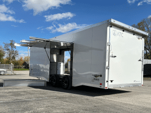 Enclosed ATC Car Trailer 2027 24ft. Aluminum ROM 400 w/Large Escape Door & Aluminum Wheels 7688