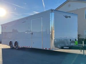 Enclosed Car Hauler 2026 28ft. Extreme w/6K Torsion Spread Axles, Finished Interior w/Cabinets & Alum. Wheels 0593