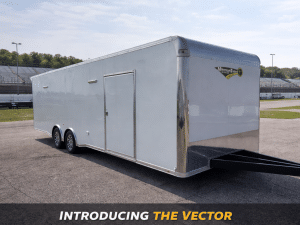 Enclosed Race Car Trailer 2026 28ft. w/Finished Interior, Aluminum Wheels & Cabinets 0101