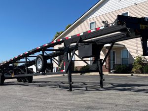 Pre-Owned Gooseneck Open Car Hauler 2015 38ft. Kaufman Car Trailer w/Winch 3625