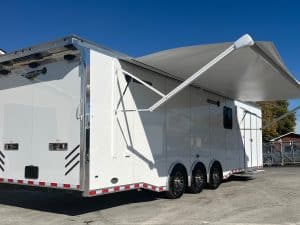 Enclosed Car Trailer 2026 34ft. Edge w/Large Full Bathroom & Electric Awning 2827
