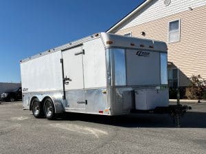 Used Enclosed Cargo Trailer 2004 7ft. X 16ft. Homesteader EZ Rider w/Tongue Storage Box & 6ft. Interior 9836