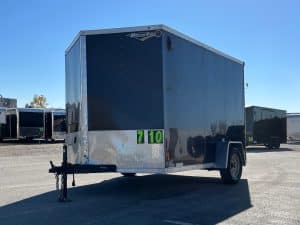 Used Enclosed Cargo Trailer 2022 7ft. X 10ft. RC Trailers RWT w/Wedge V-Nose & 18ft. Recessed E-Track 3082