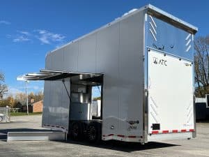 Enclosed ATC Car Trailer 2026 22ft. Aluminum Stacker ROM 900 w/14ft. Tiltable Lift 5264