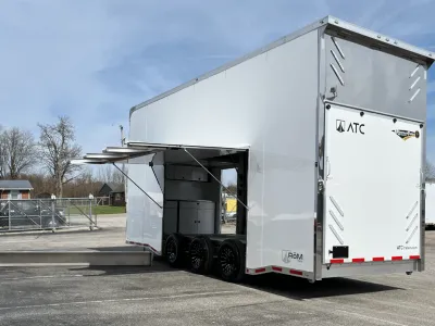 Enclosed ATC Car Trailer 2026 24ft. Aluminum Stacker ROM 750S w/Tiltable 14ft. Lift 6131