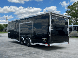 Enclosed ATC Car Trailer 2027 24ft. Aluminum ROM 450 w/Large Escape Door & LifeTrac 6858