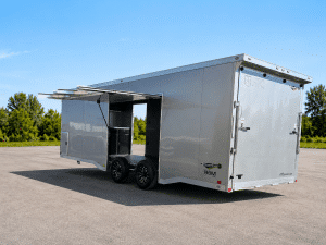 Enclosed ATC Car Trailer 2026 24ft. Aluminum ROM 400 w/Large Escape Door & Aluminum Wheels 6324