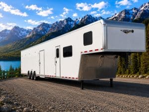 Enclosed Car Trailer with Living Quarters 2026 53ft. Platinum Gooseneck w/24ft. LQ, Sleeps 6! 0170