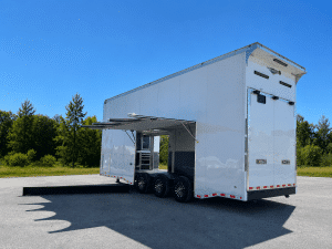 Enclosed Stacker Trailer 2026 28ft. Haulmark Edge w/Premium Escape Door & 16ft. Car Hoist System 3185