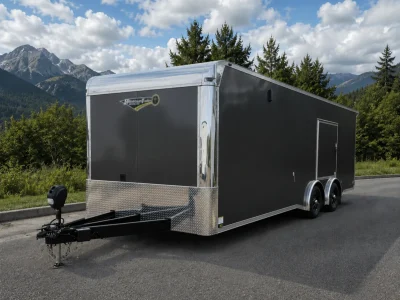 Enclosed Car Hauler 2026 24ft. New Econo-Max w/Finished Interior, Cabinets & Aluminum Wheels 3341
