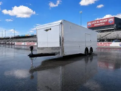 Enclosed Car Hauler 2026 24ft. New Econo-Max w/Finished Interior, Cabinets & Aluminum Wheels 2821